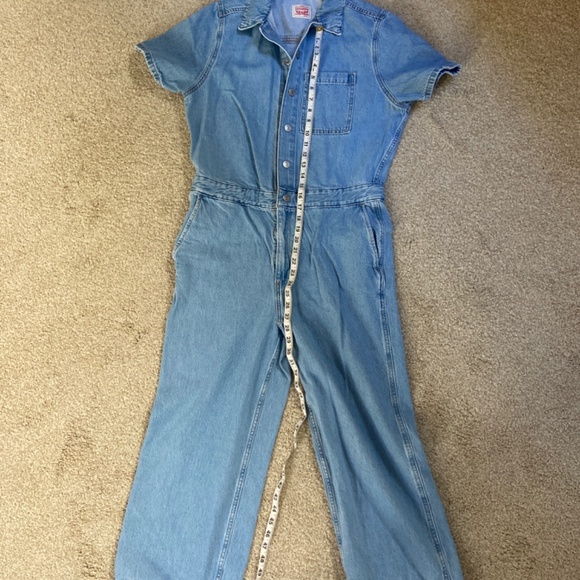 Levi’s Short Sleeve Light Wash Denim Romper, Size M - Picture 2 of 7